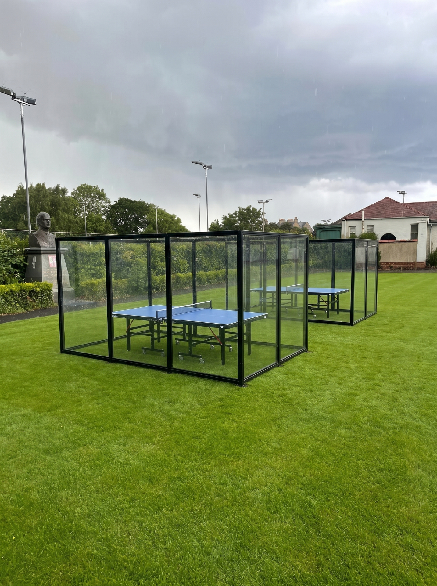 Covered outdoor table tennis at Kinburn Park