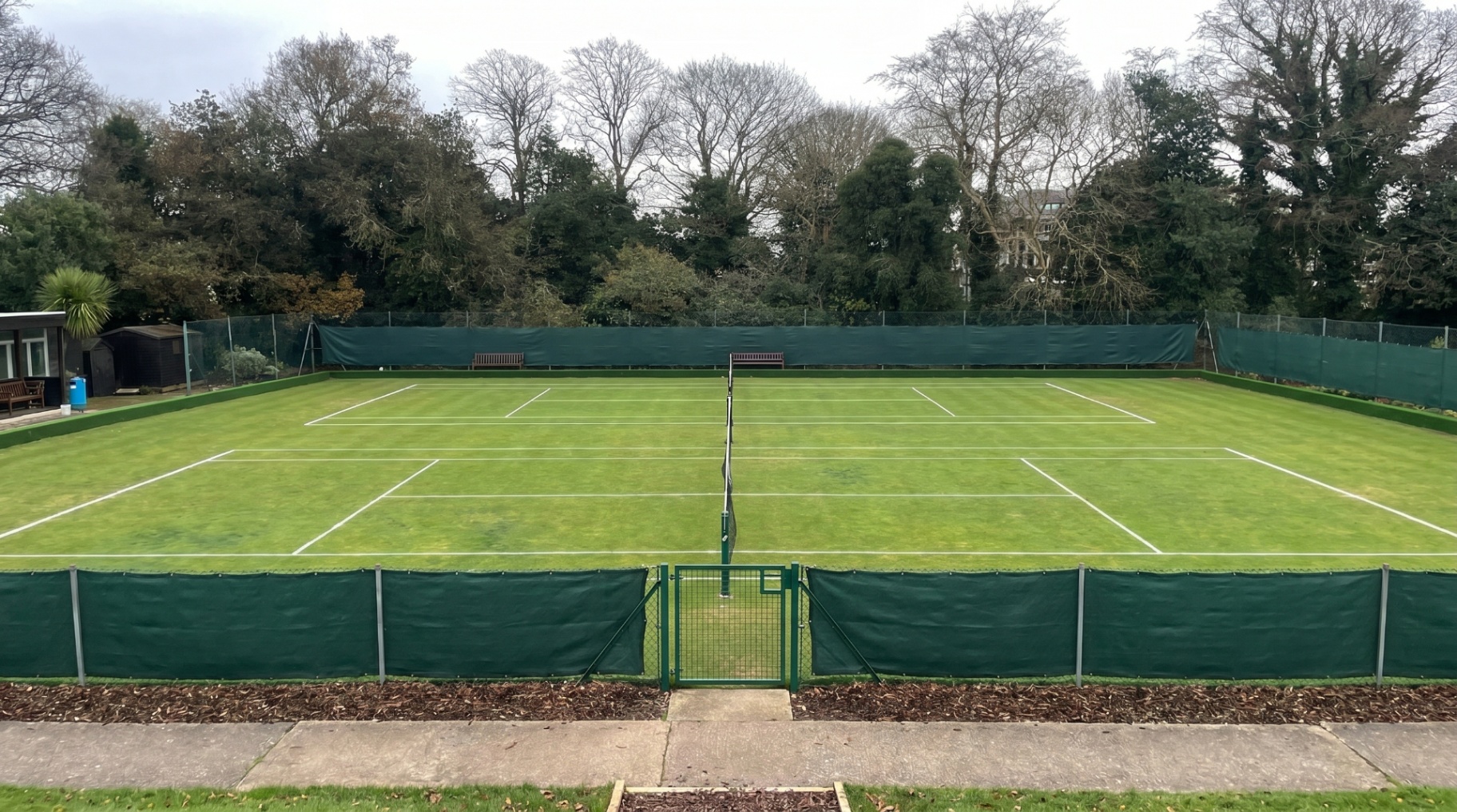 Wider view of the proposed grass court area