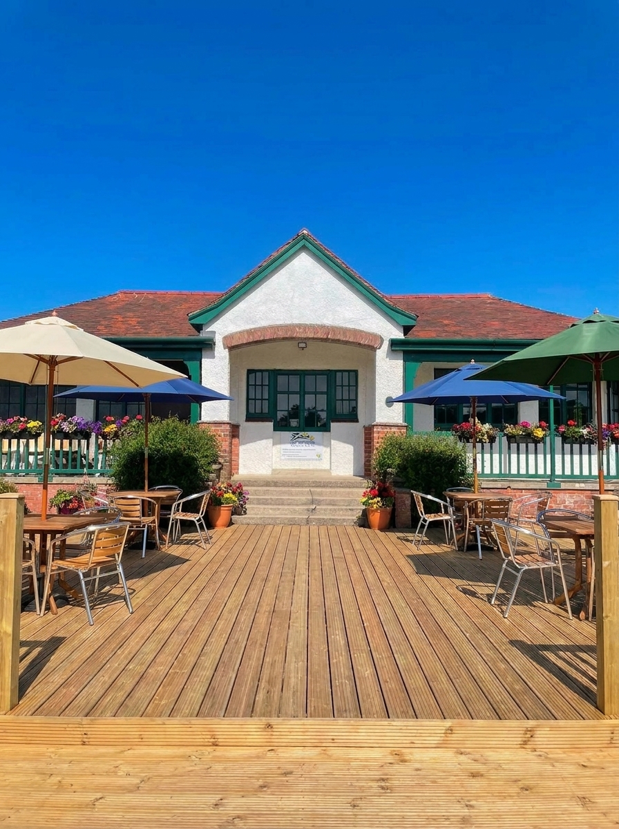 The Kinburn Park clubhouse seen from the front