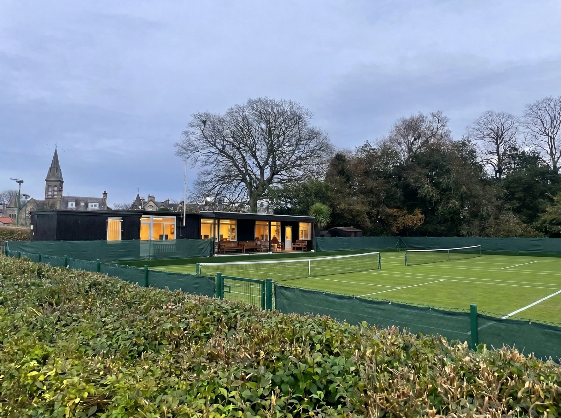 Concept of grass courts at Kinburn Park