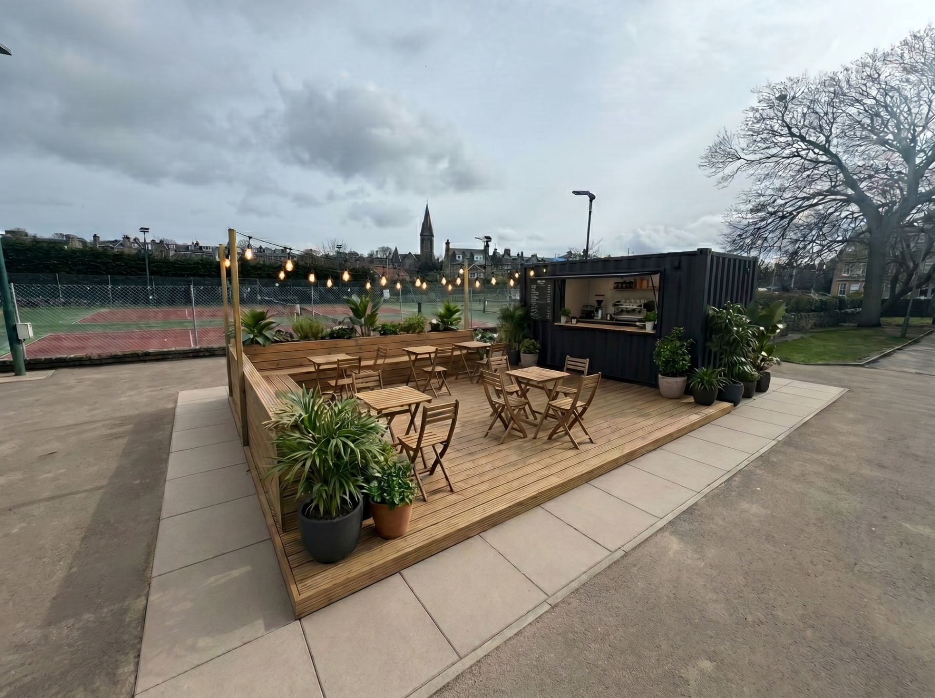 Concept view of a community café at Kinburn Park